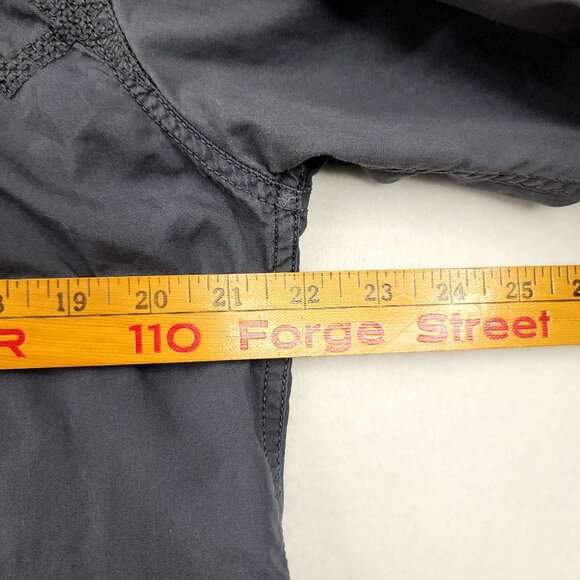 Black Jack Mens Embroidered Long Sleeve Button Front Shirt Dark Gray Large - Picture 6 of 8